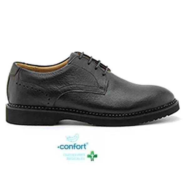 CHAUSSURE HOMME MEDICALE  CONFORT+ 122 NOIR 